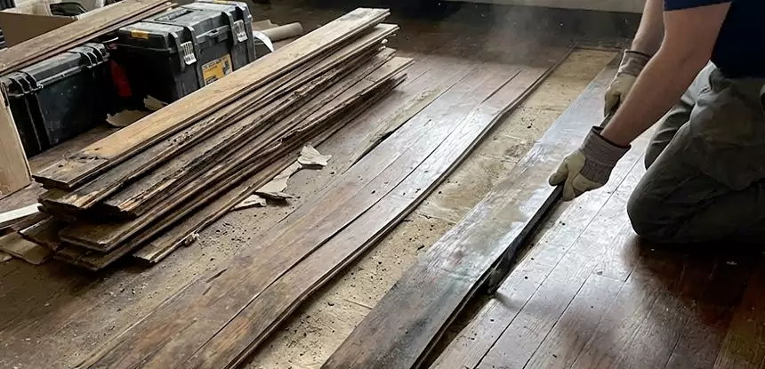 Wood Veneer Water Damage Repair Porterdale