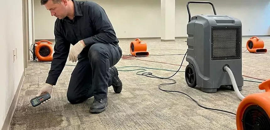 Drying Carpet Padding After Flood in Porterdale